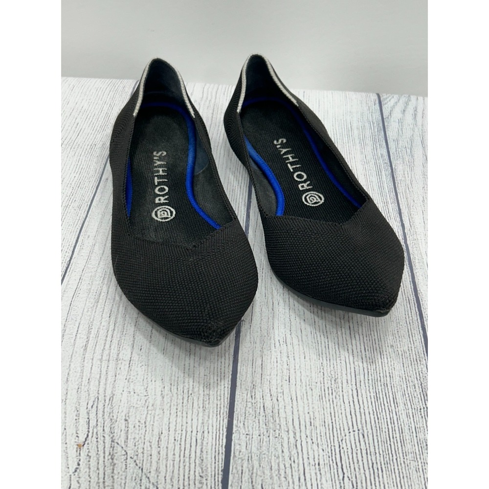 Rothy's Women's Black Pointed Knit Flats